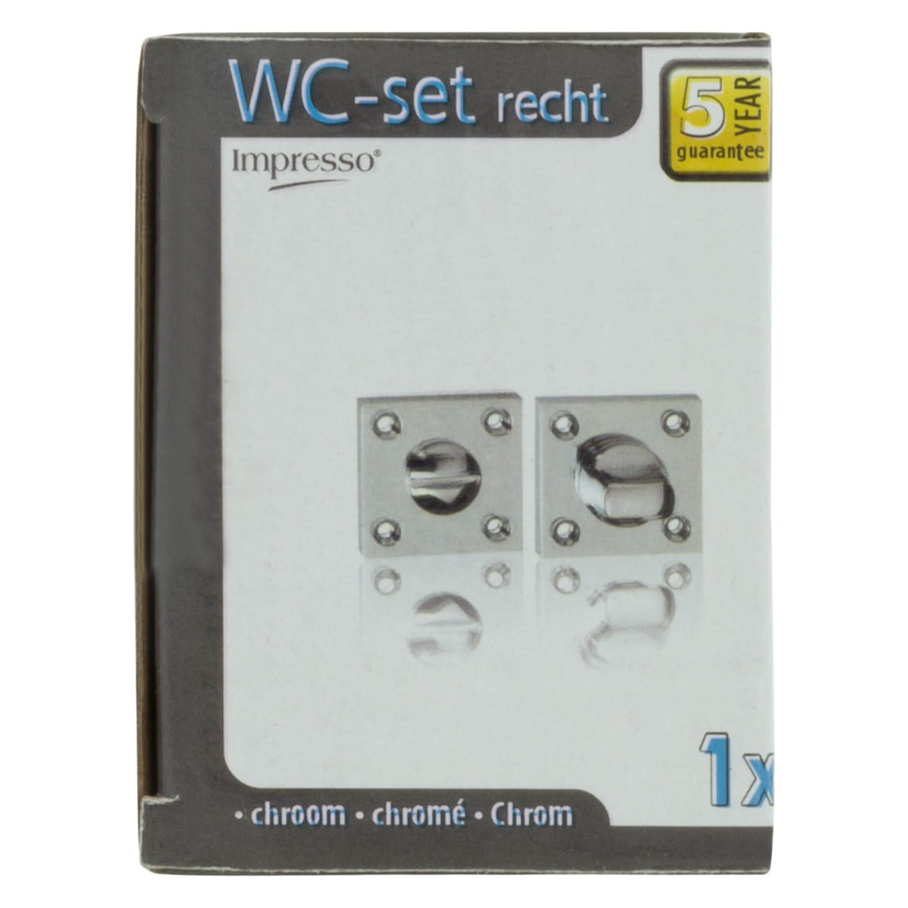 Impresso vierkant rozet Badkamer Toiletsluiting Chroom 13