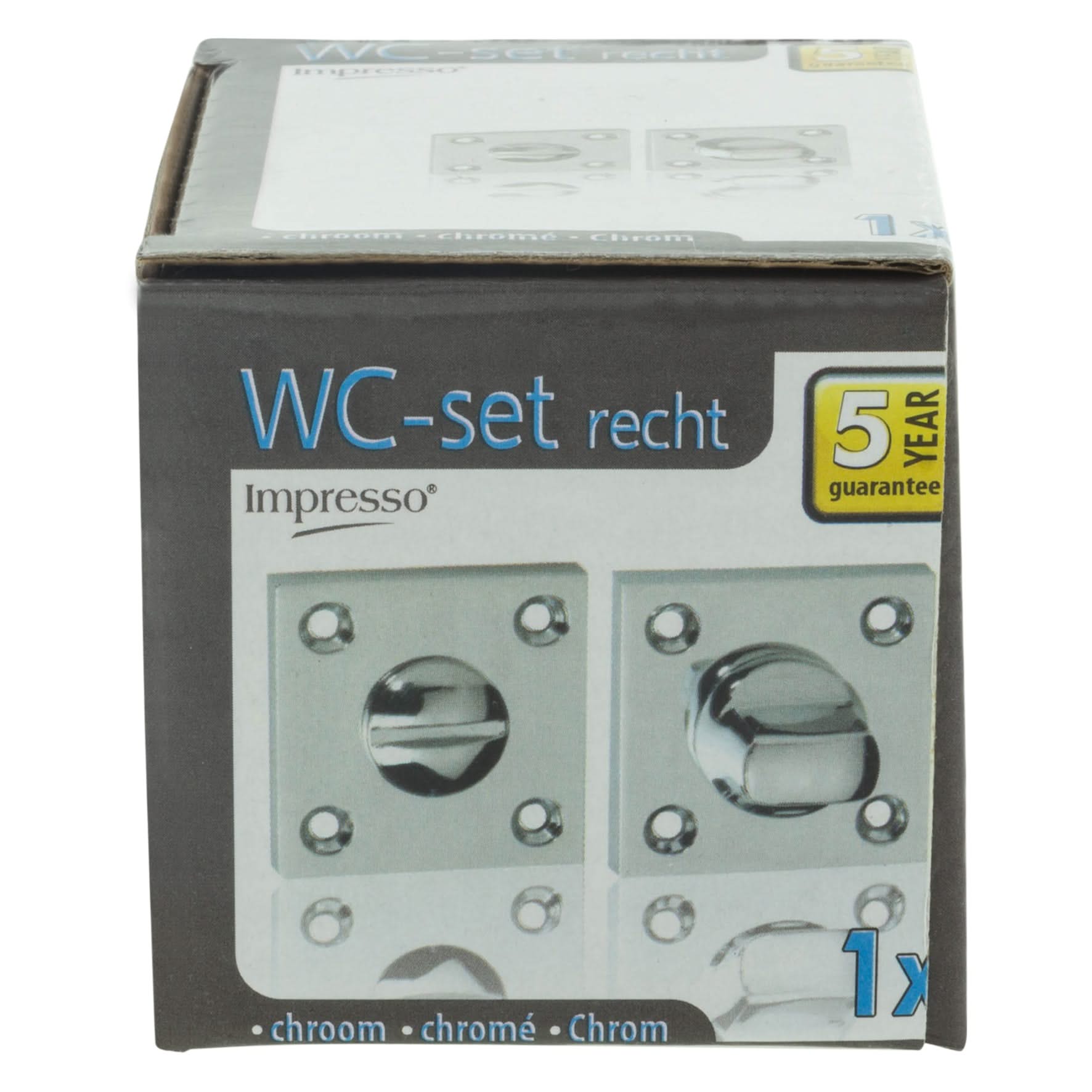 Impresso vierkant rozet Badkamer Toiletsluiting Chroom 14