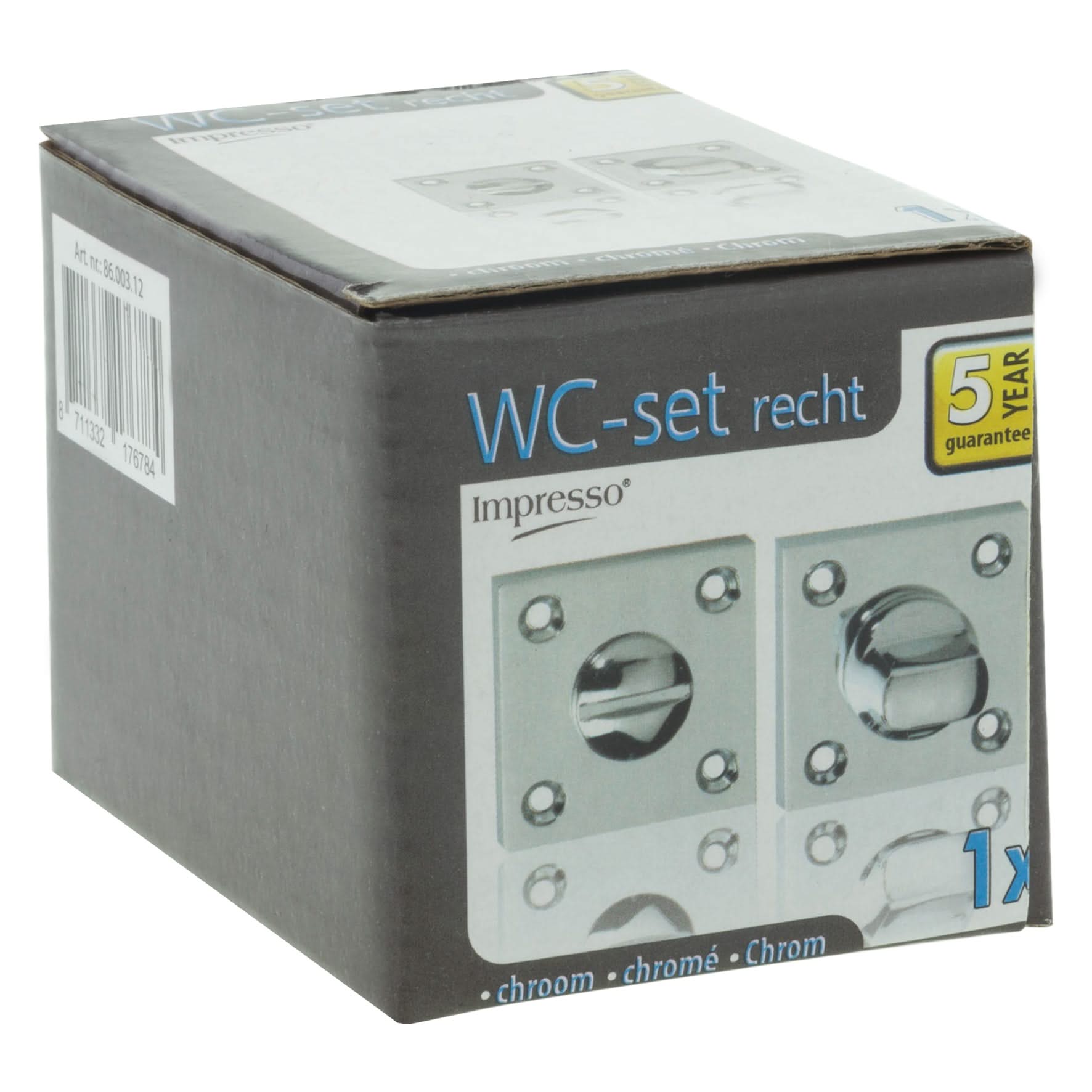 Impresso vierkant rozet Badkamer Toiletsluiting Chroom 16