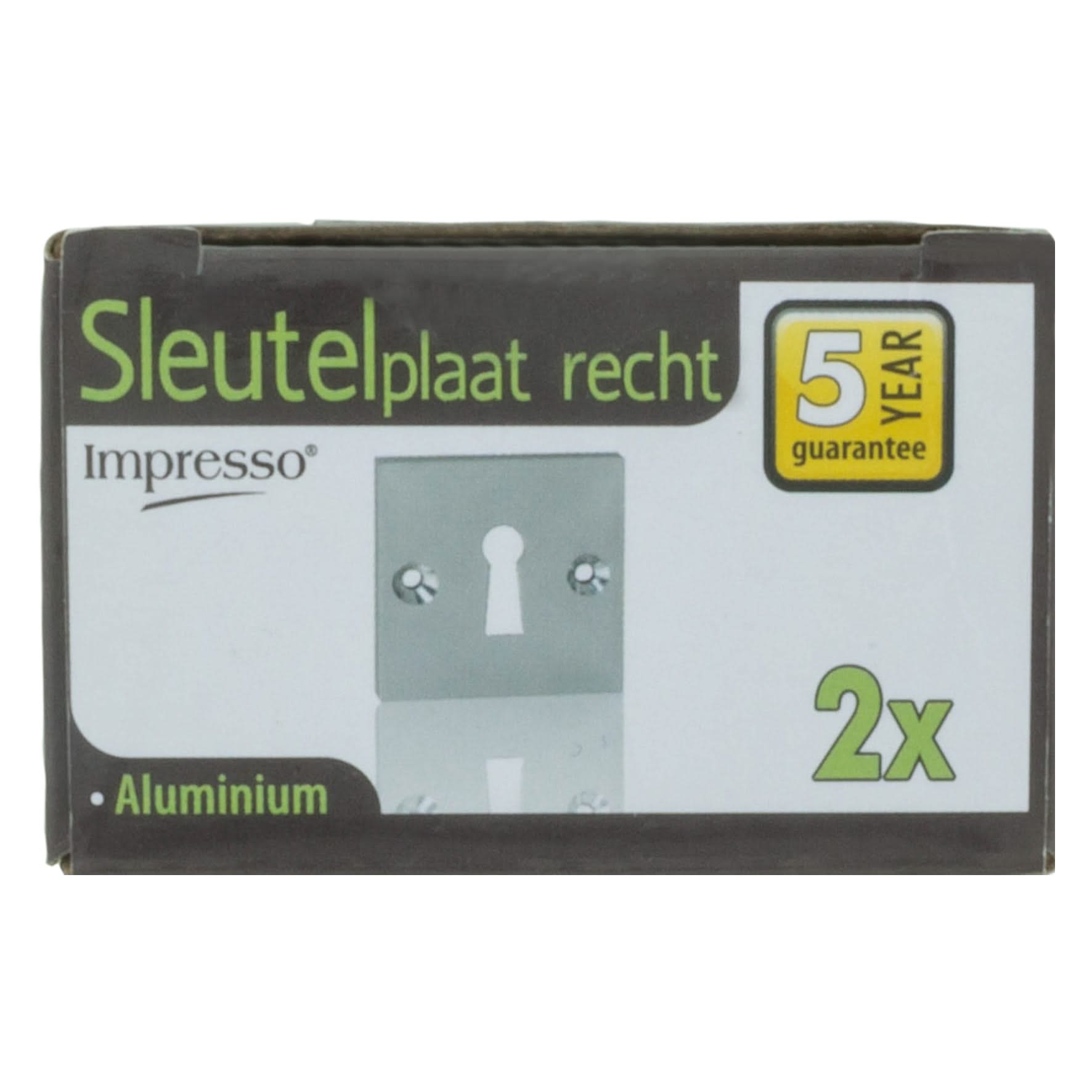 Impresso vierkant rozet Klaviersleutel Aluminium F1 13