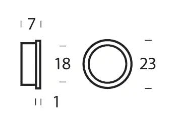 Intersteel 10 Nylon ringen 20mm 18 mm zwart 1