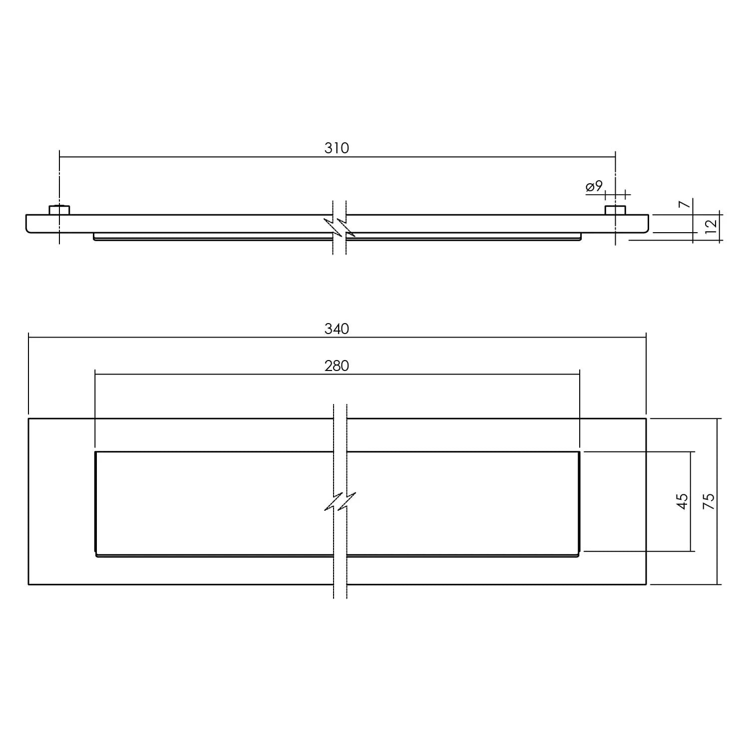 Intersteel Brievenbus met klepregenrand rvsmat zwart 1