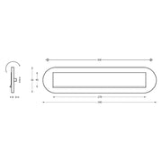 Intersteel Brievenbus ovaal met klepregenrand rvs geborsteld 1