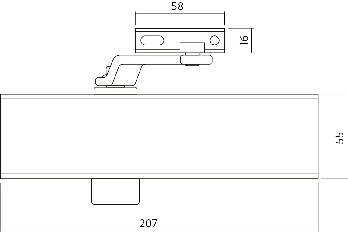 Intersteel Deurdranger met schaararm DR 120 zwart 1
