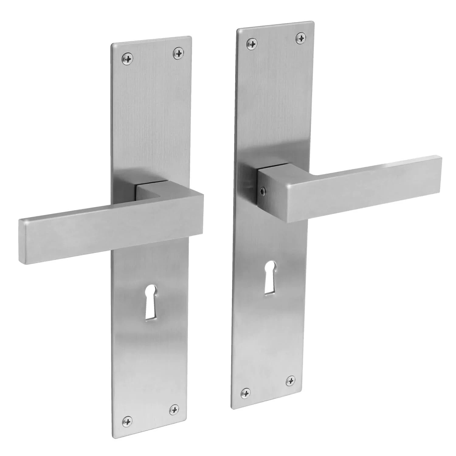 Intersteel Deurkruk Amsterdam met schild 250x55x2mm rvs geborsteld - Deurbeslag-expert