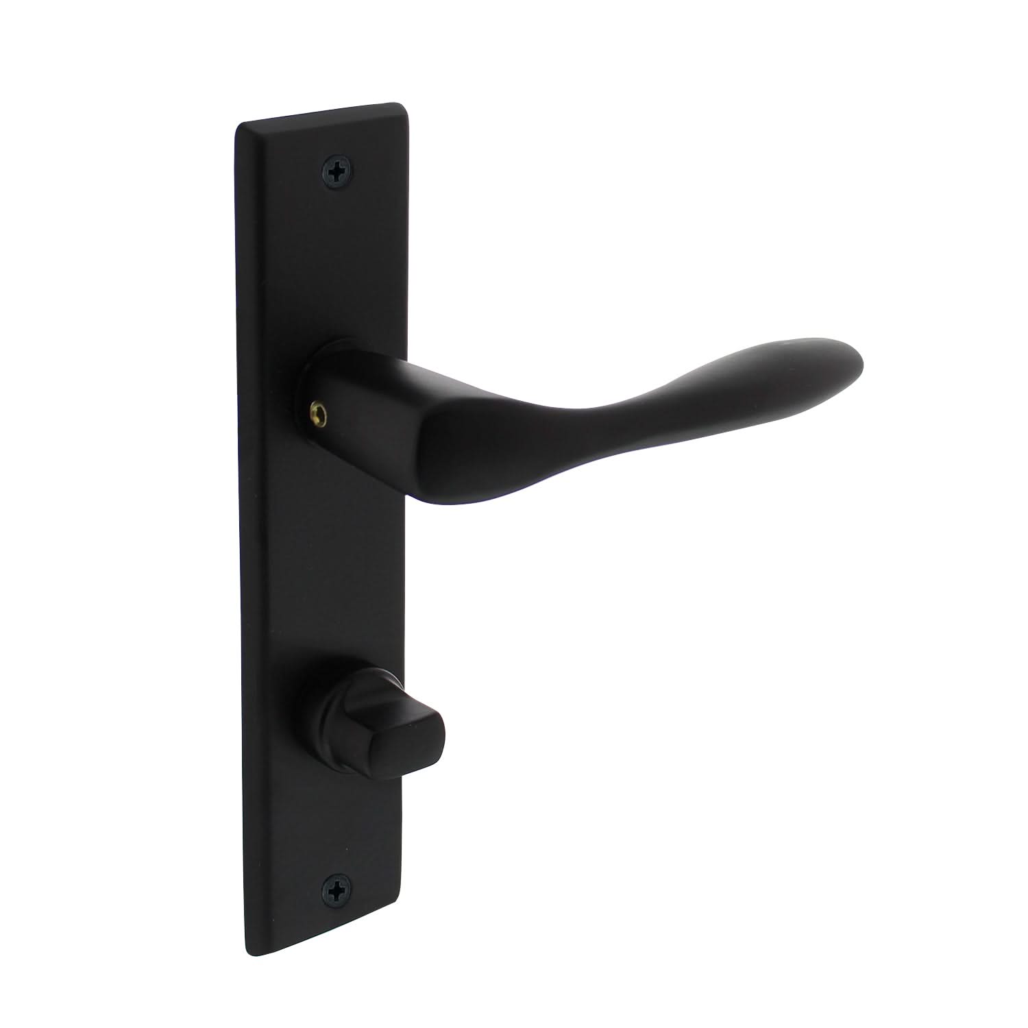 Intersteel Deurkruk Banaan met schild 181x41x7mm mat zwart - Deurbeslag-expert