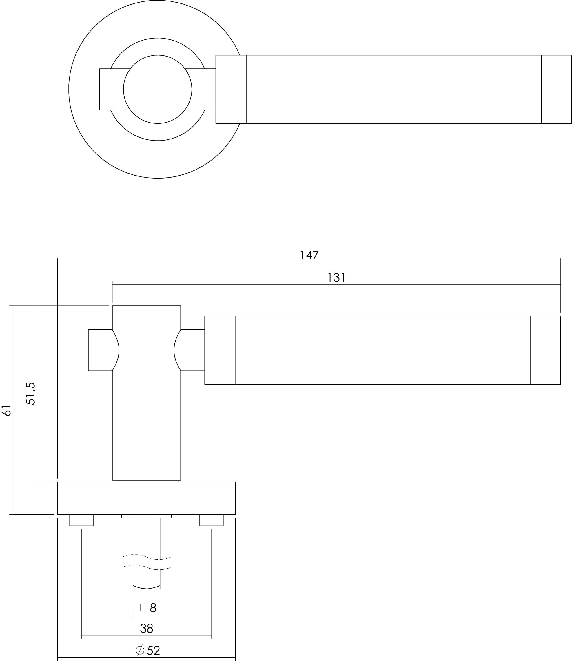 Intersteel Deurkruk Birgit op rozet chroom 1