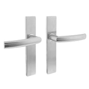 Intersteel Deurkruk Blok op rechthoekig schild rvs geborsteld Blind