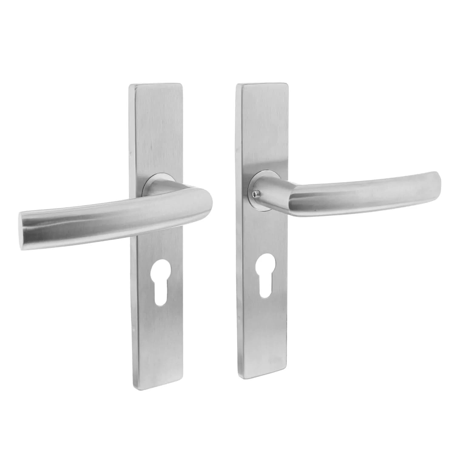 Intersteel Deurkruk Blok op rechthoekig schild rvs geborsteld - Deurbeslag-expert