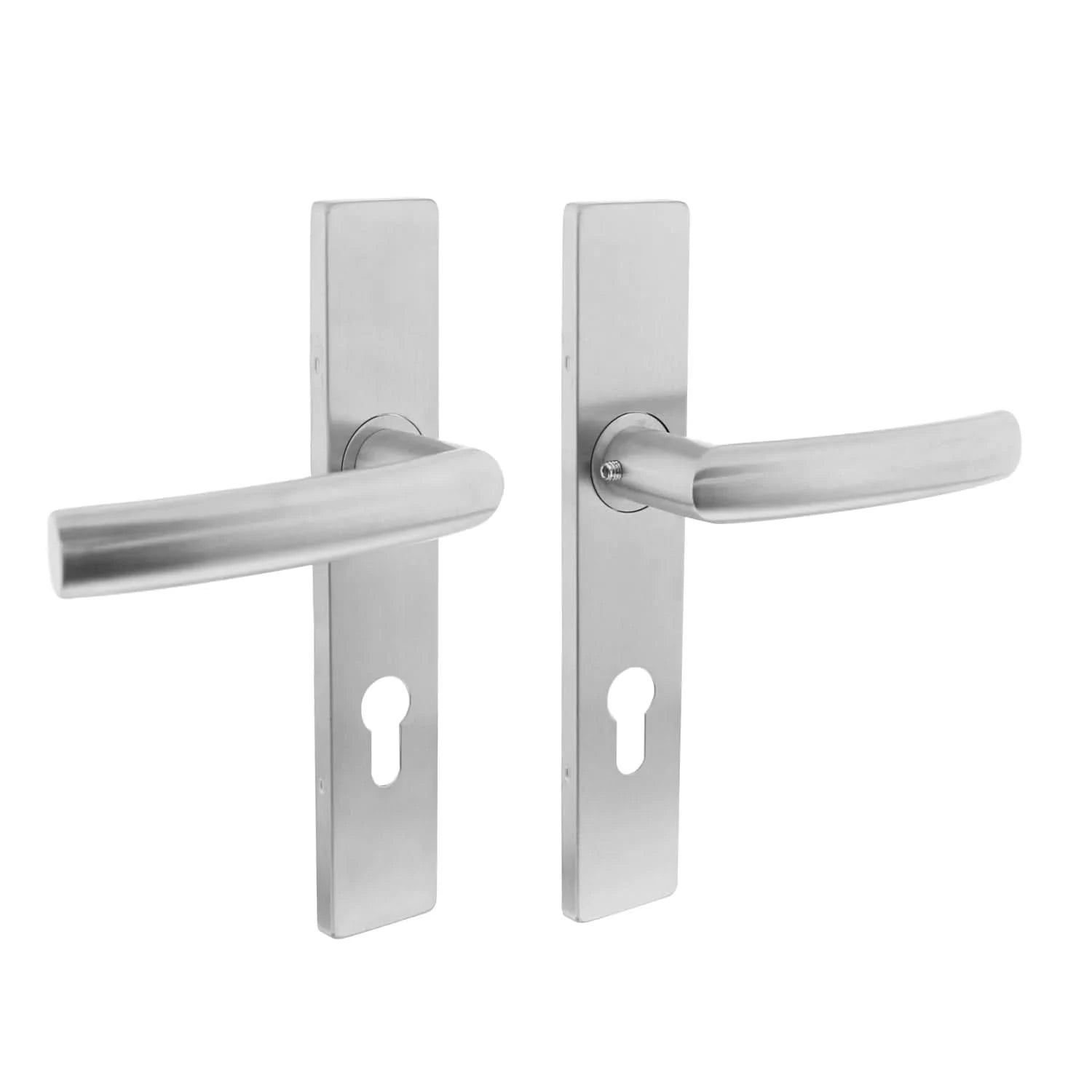 Intersteel Deurkruk Blok op rechthoekig schild rvs geborsteld - Deurbeslag-expert