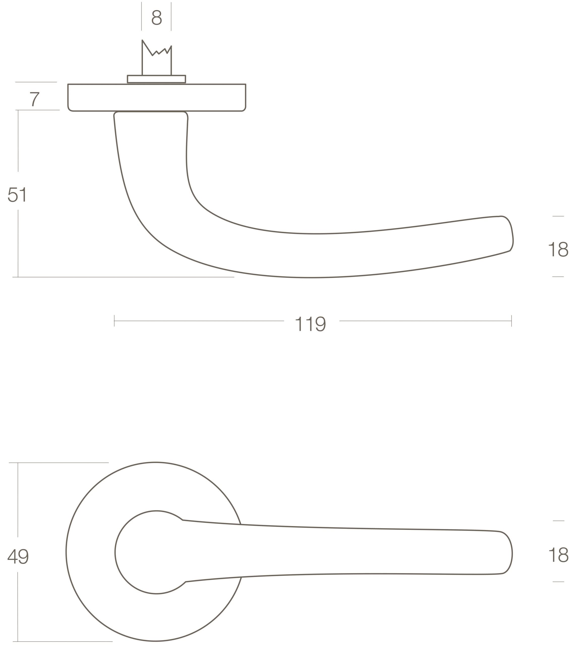 Intersteel Deurkruk Cosmos op rozet messing gelakt 1 scaled
