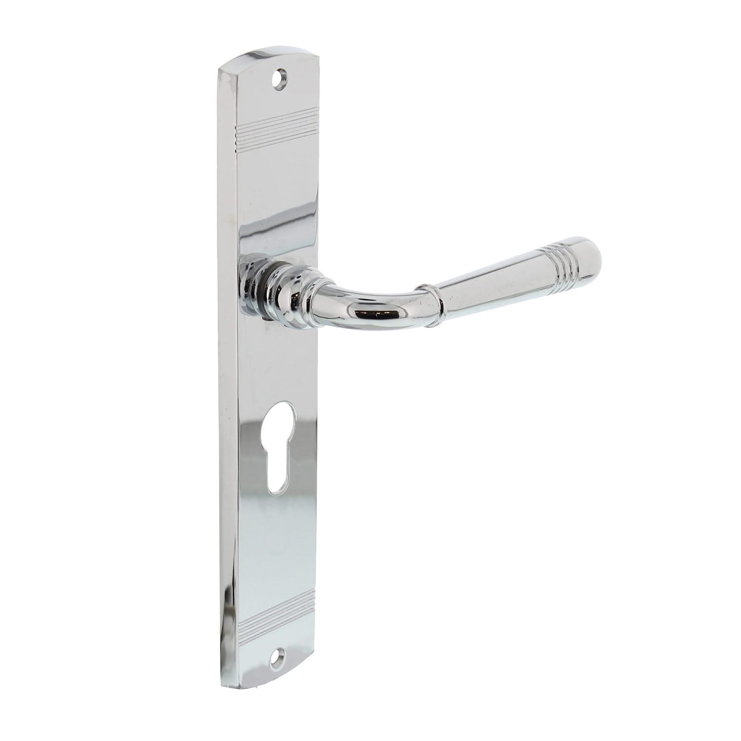 Intersteel Deurkruk Helena op schild 235x45x8 mm chroom - Deurbeslag-expert