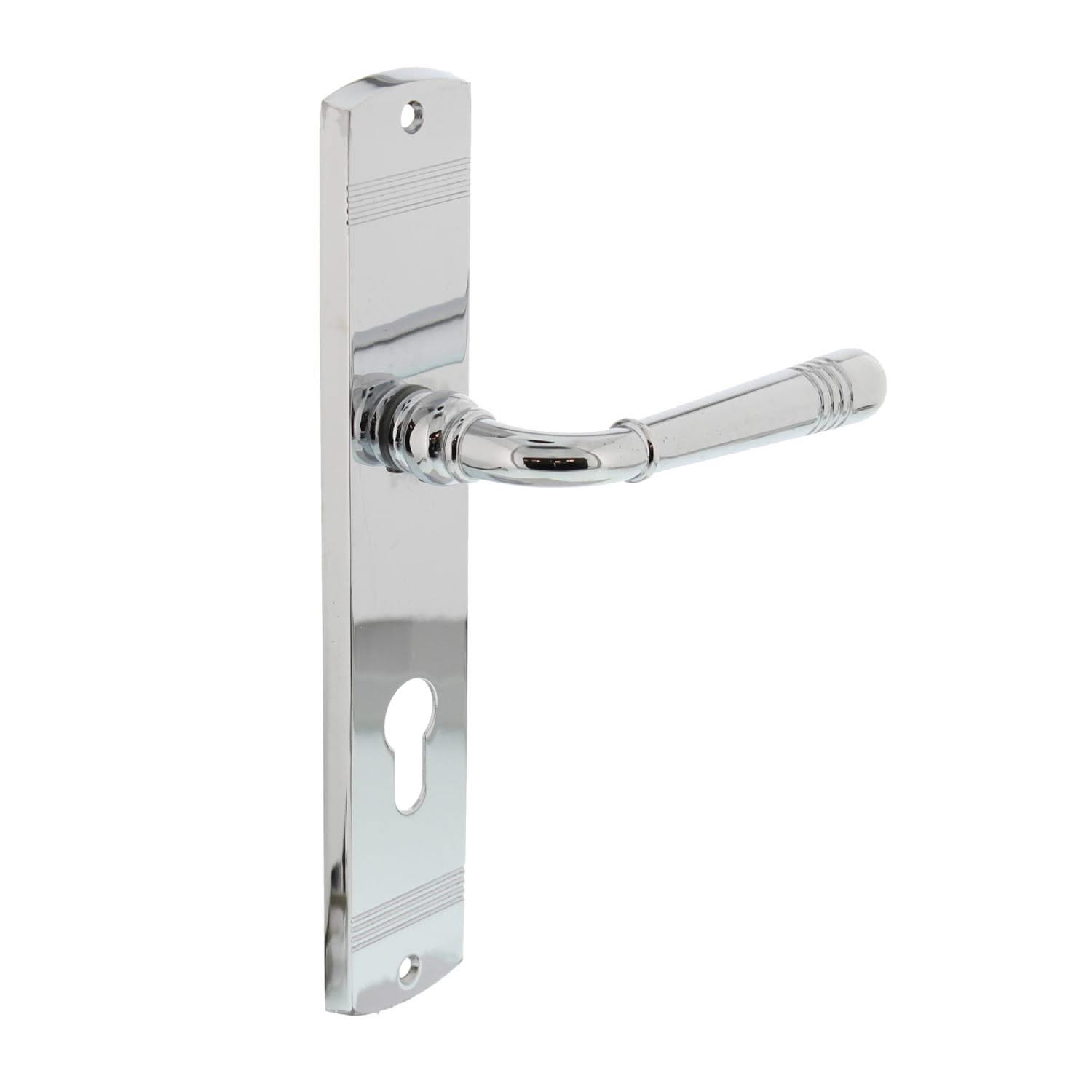 Intersteel Deurkruk Helena op schild 235x45x8 mm chroom - Deurbeslag-expert