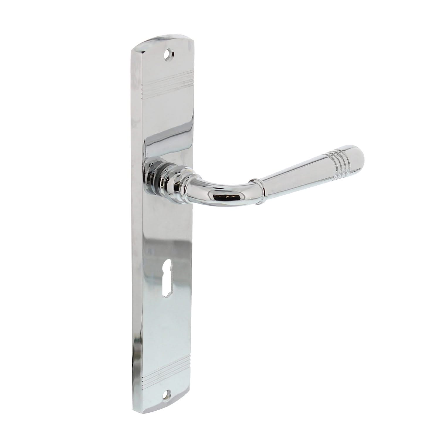 Intersteel Deurkruk Helena op schild 235x45x8 mm chroom - Deurbeslag-expert