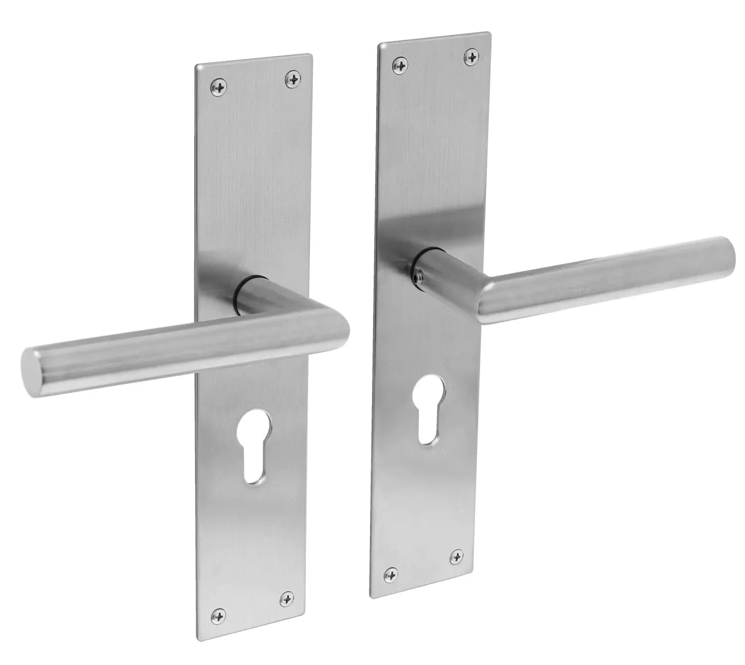 Intersteel Deurkruk Jura met schild 250x55x2mm rvs geborsteld - Deurbeslag-expert