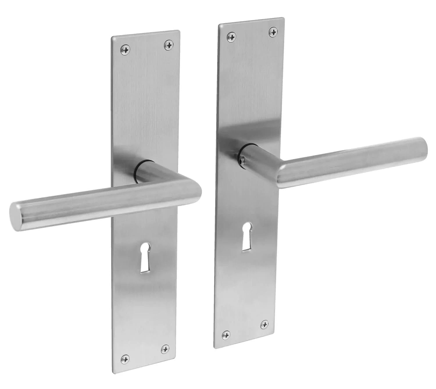 Intersteel Deurkruk Jura met schild 250x55x2mm rvs geborsteld - Deurbeslag-expert