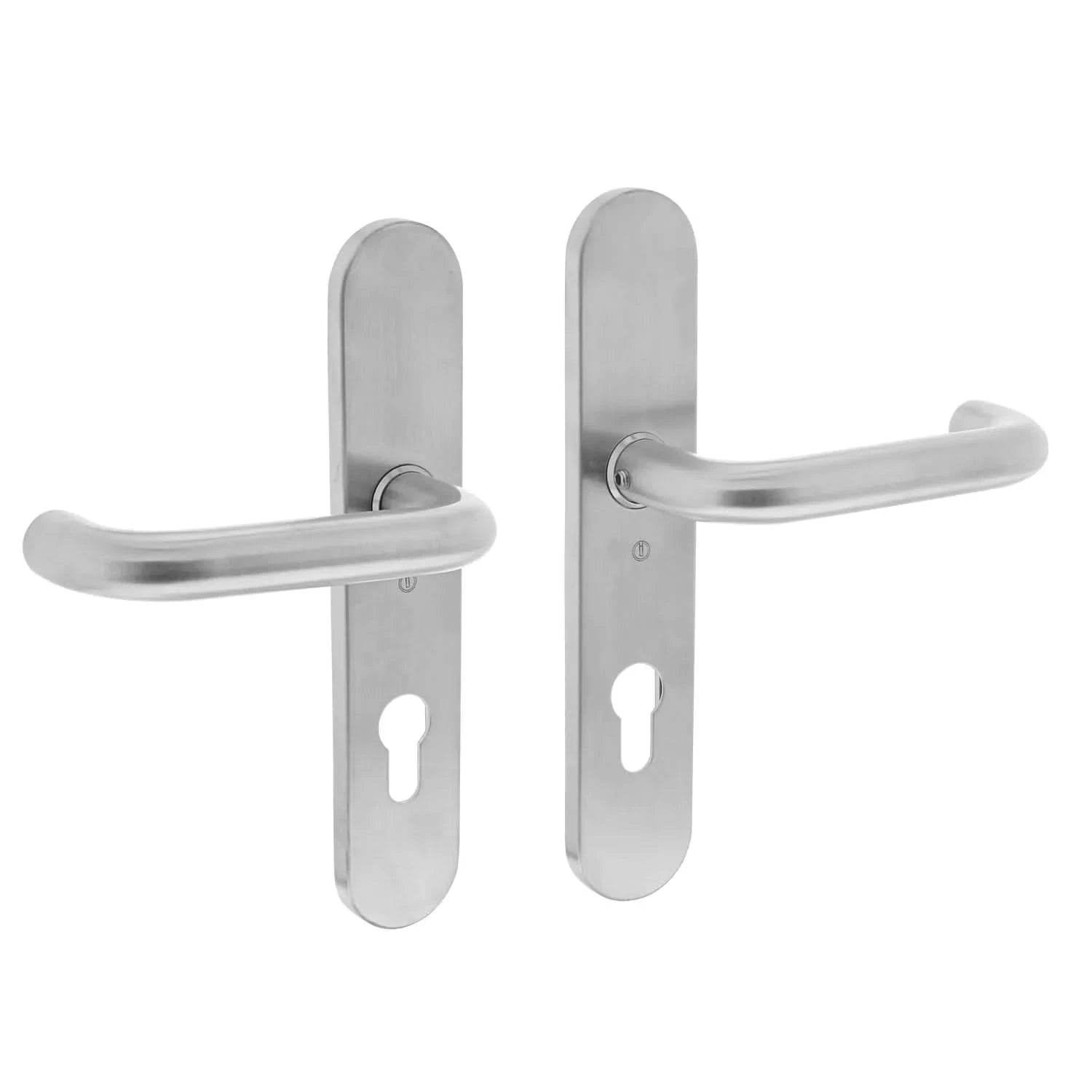 Intersteel Deurkruk Rond op schild rvs geborsteld - Deurbeslag-expert