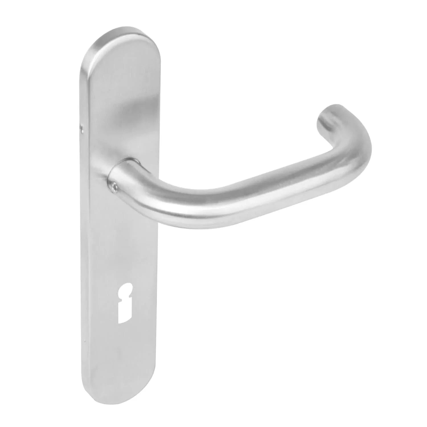 Intersteel Deurkruk Rond op schild rvs geborsteld - Deurbeslag-expert