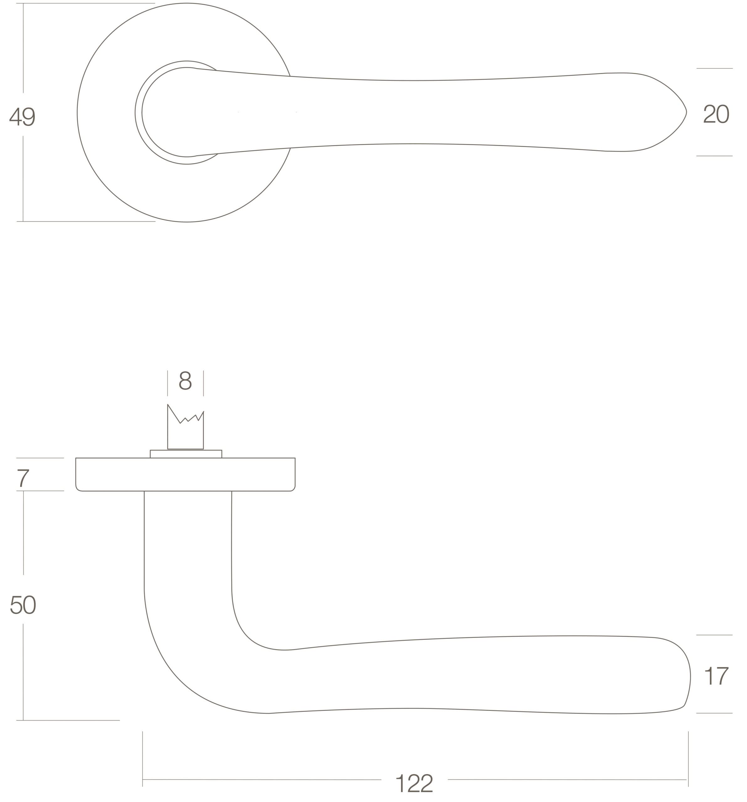 Intersteel Deurkruk Saturnus op rozet messing gelakt 1 scaled