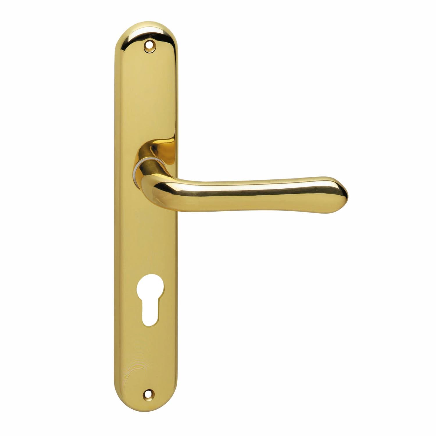 Intersteel Deurkruk Saturnus op schild messing gelakt - Deurbeslag-expert