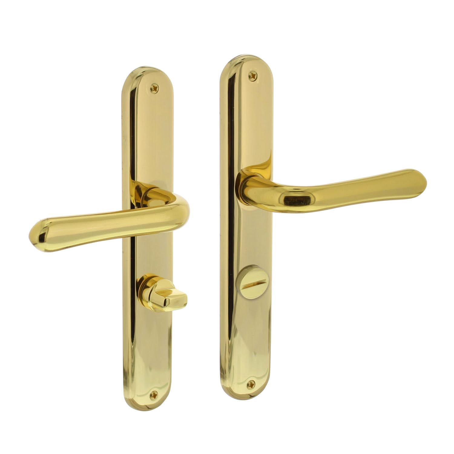 Intersteel Deurkruk Saturnus op schild messing gelakt - Deurbeslag-expert