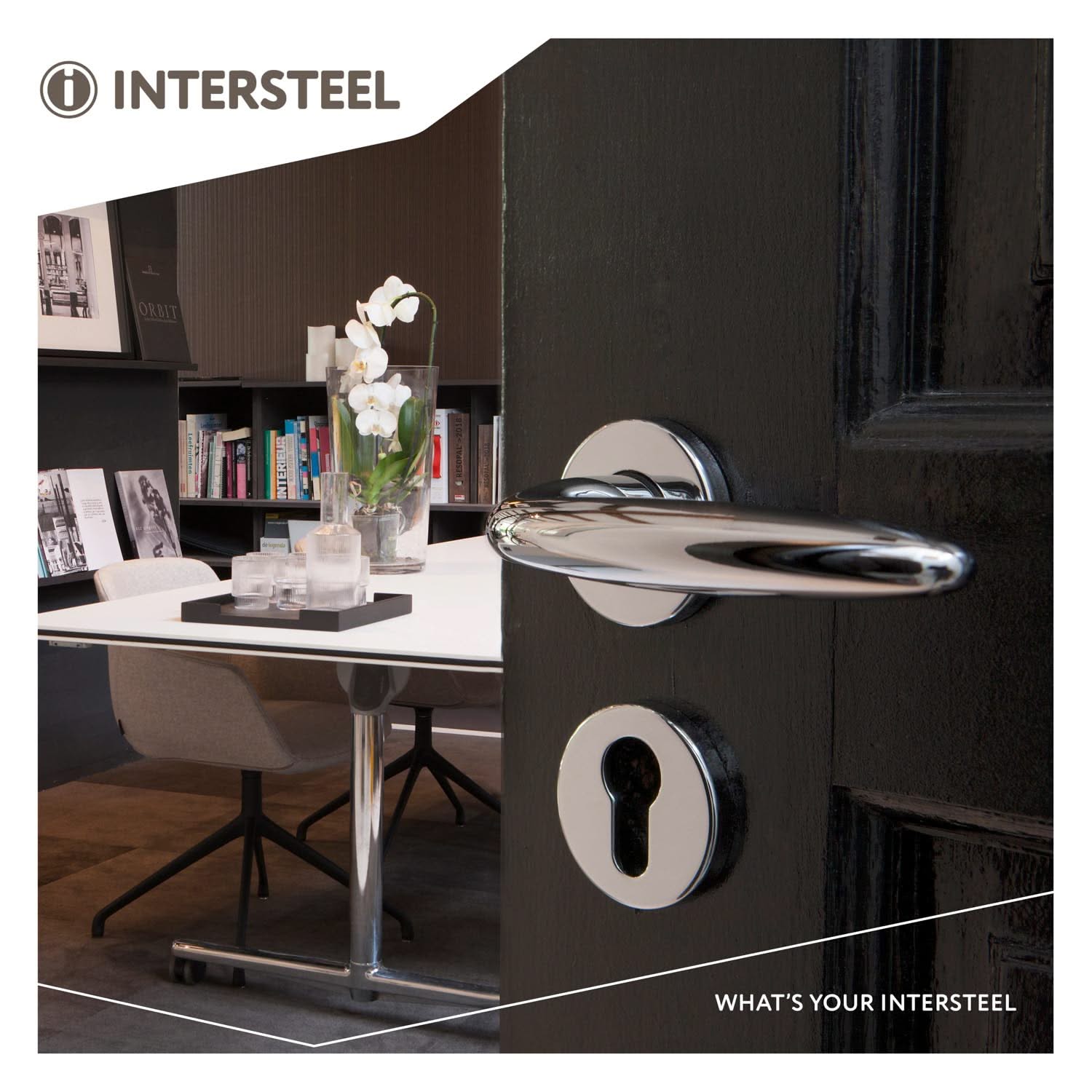 Intersteel Deurkruk Sigaar op rozet chroom 3