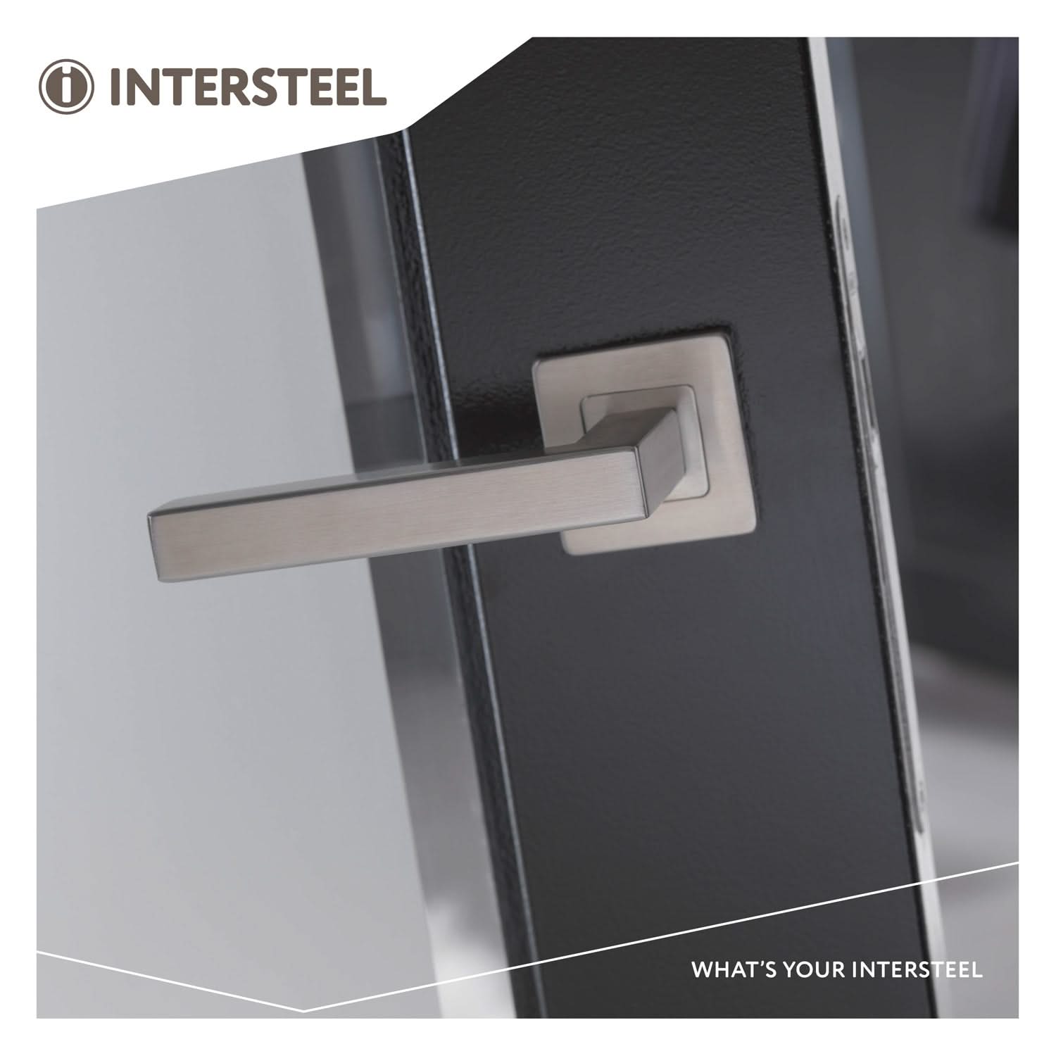 Intersteel Deurkruk Vierkant op vierkant rozet rvs geborsteld 2