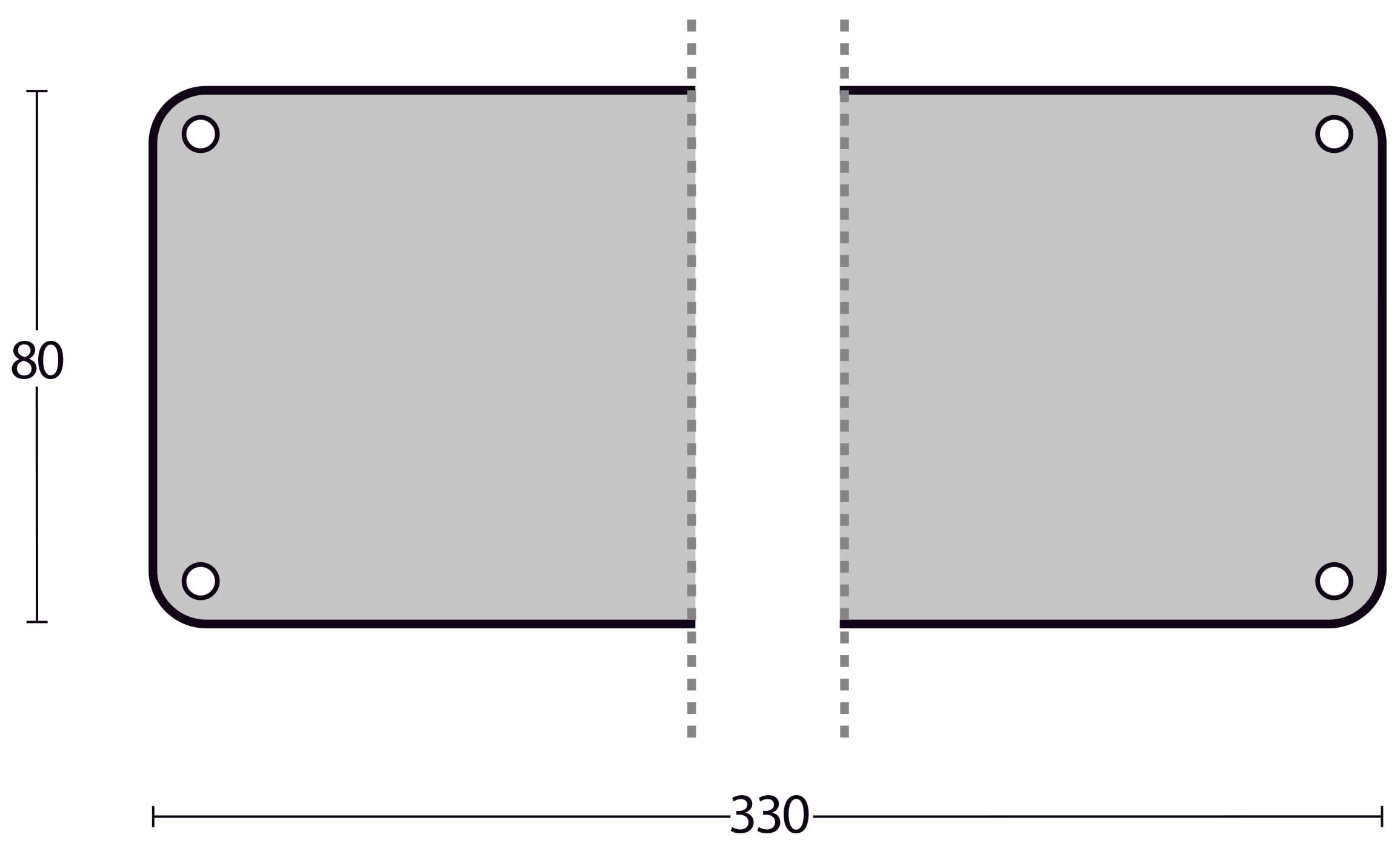 Intersteel Deurplaat 80 mm x 330 mm rvs geborsteld 1