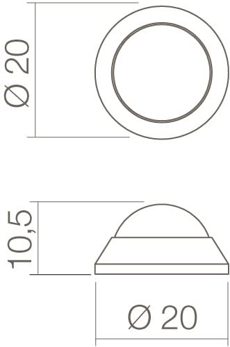 Intersteel Deurstop bol o20mm wandmontage rvs geborsteld 1
