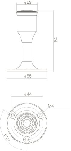 Intersteel Deurstop recht model mat zwart 1