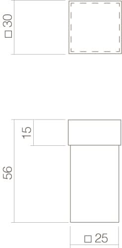 Intersteel Deurstop vierkant universeel rvs geborsteld 1
