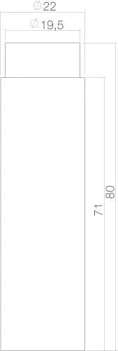 Intersteel Deurstop wandmontage 22x80mm rvs geborsteld 1