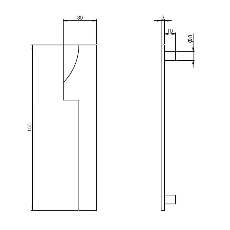 Intersteel Huisnummer 1 150mm rvs geborsteld 1