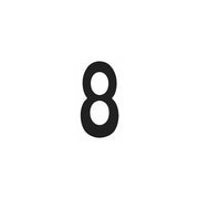 Intersteel | Huisnummer 8 | RVS/Mat Zwart