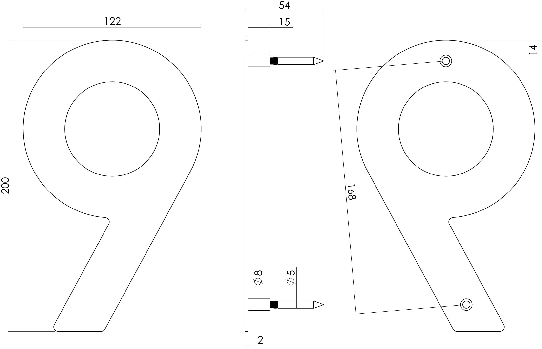 Intersteel Huisnummer 9 200 mm rvs geborsteld 1