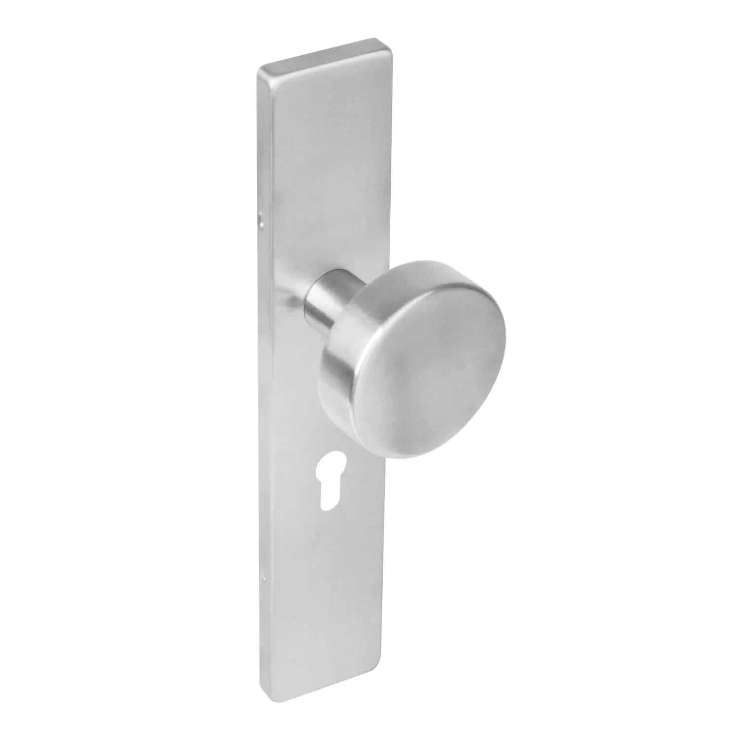 Intersteel | Knop op schild | Rechthoekig | RVS Geborsteld - Deurbeslag-expert