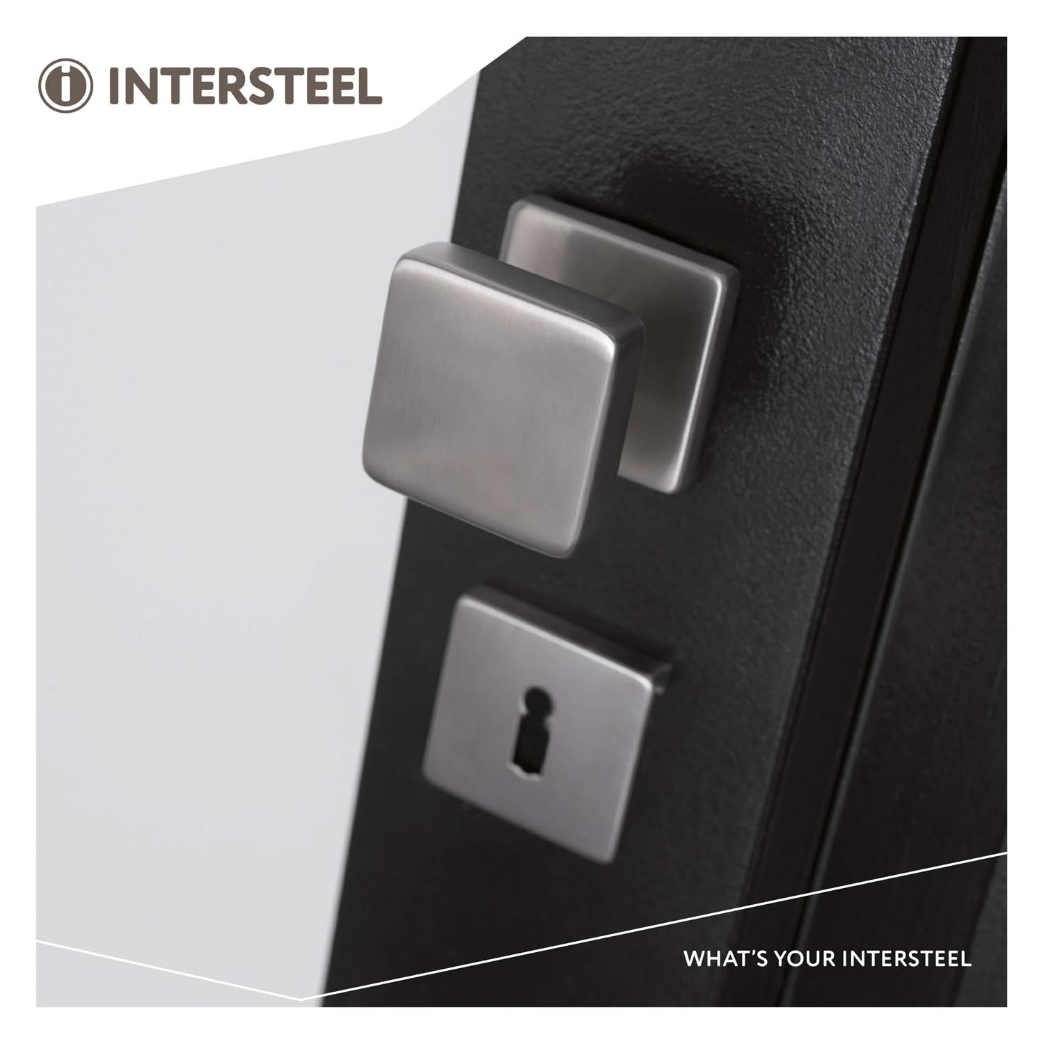 Intersteel Knop vierkant centraal rvs geborsteld 2