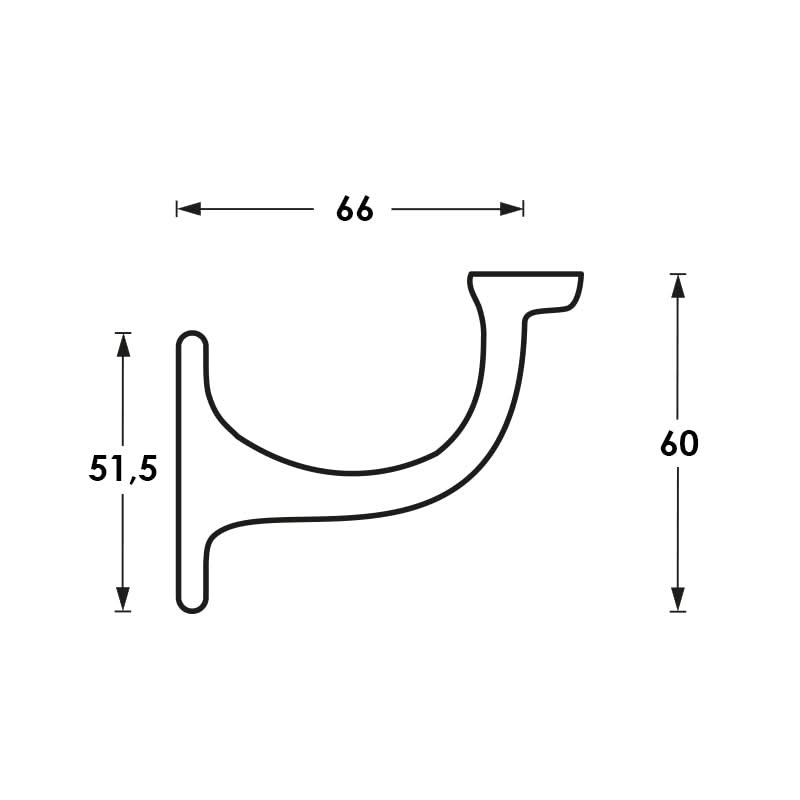 Intersteel Leuninghouder opschroevend vlak chroom 1