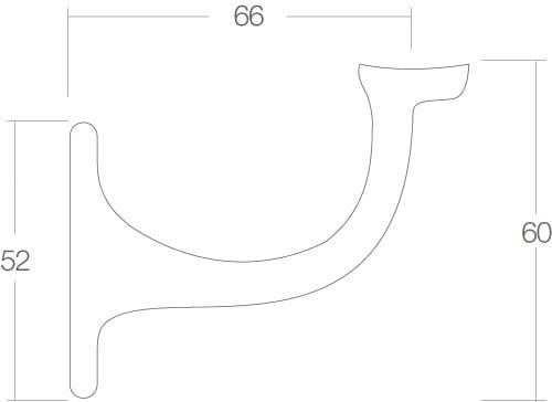 Intersteel Leuninghouder vlak zadel nikkel mat 1