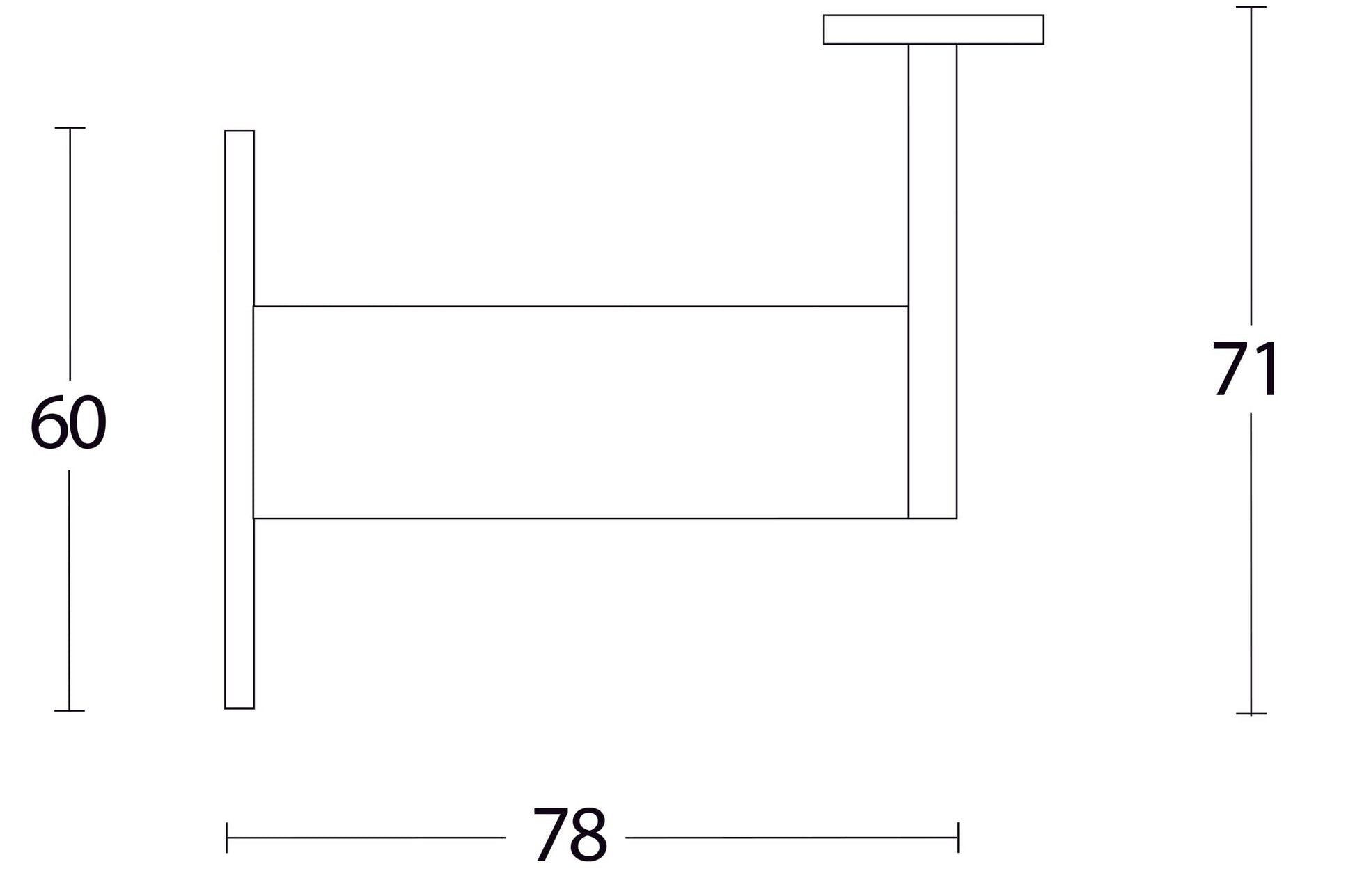 Intersteel Leuninghouder zwaar vierkant vlak rvs geborsteld 1