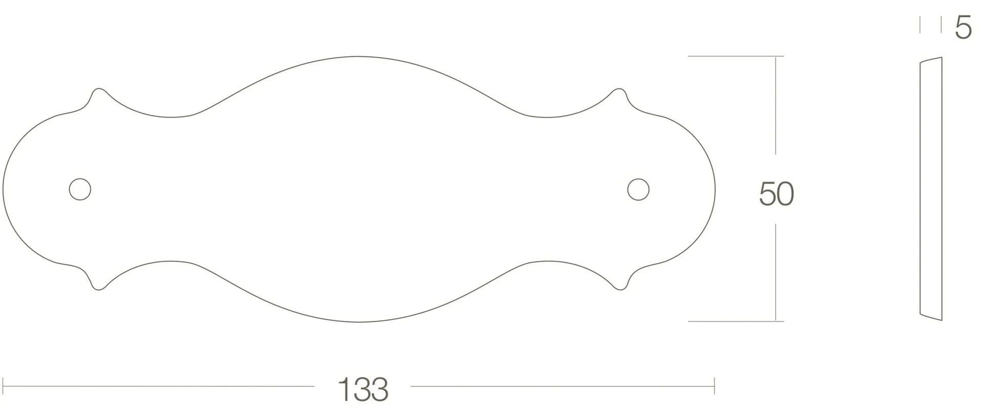 Intersteel Naamplaat 133 x 50 x 5 mm messing gelakt 1 scaled