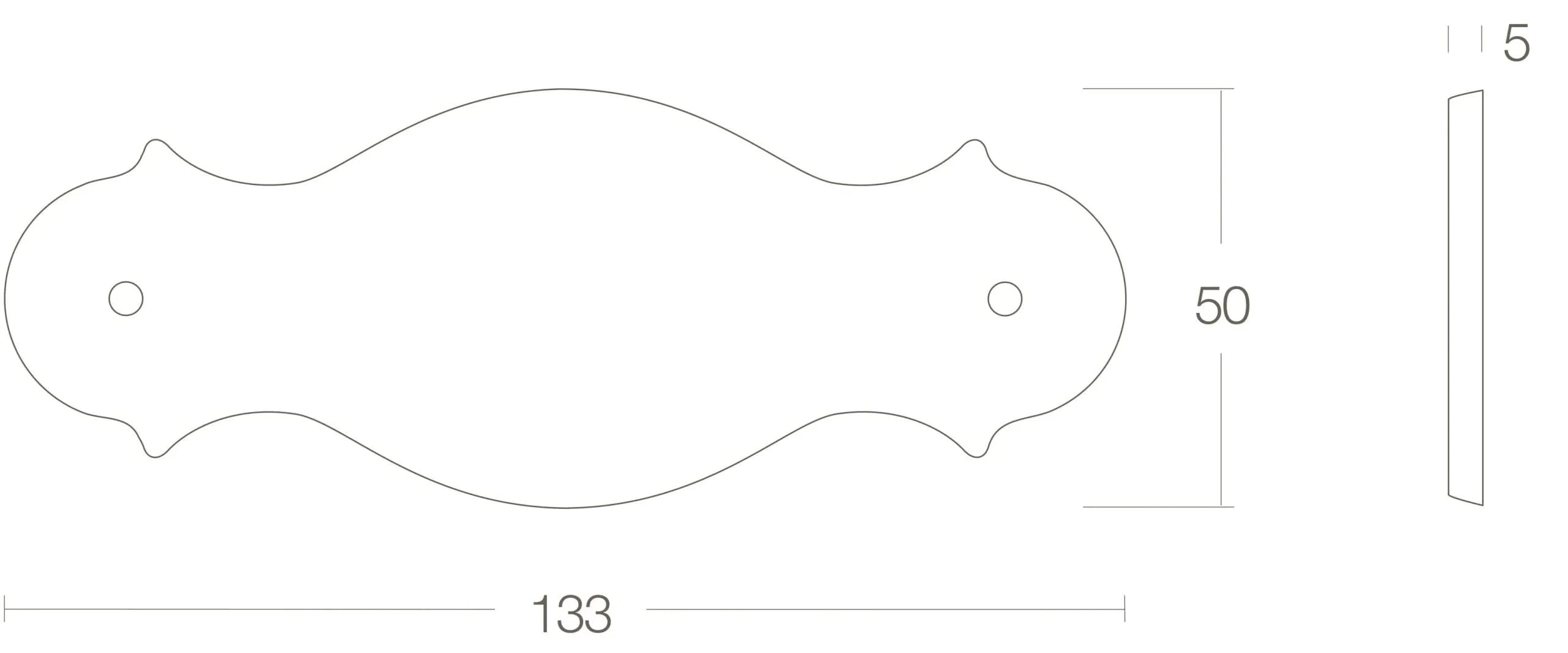 Intersteel Naamplaat 133 x 50 x 5 mm messing gelakt 1 scaled