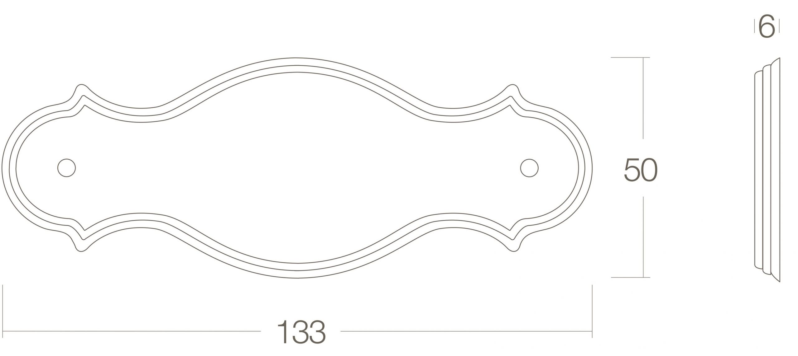 Intersteel Naamplaat 133 x 50 x 6 mm met rand messing gelakt 1 scaled