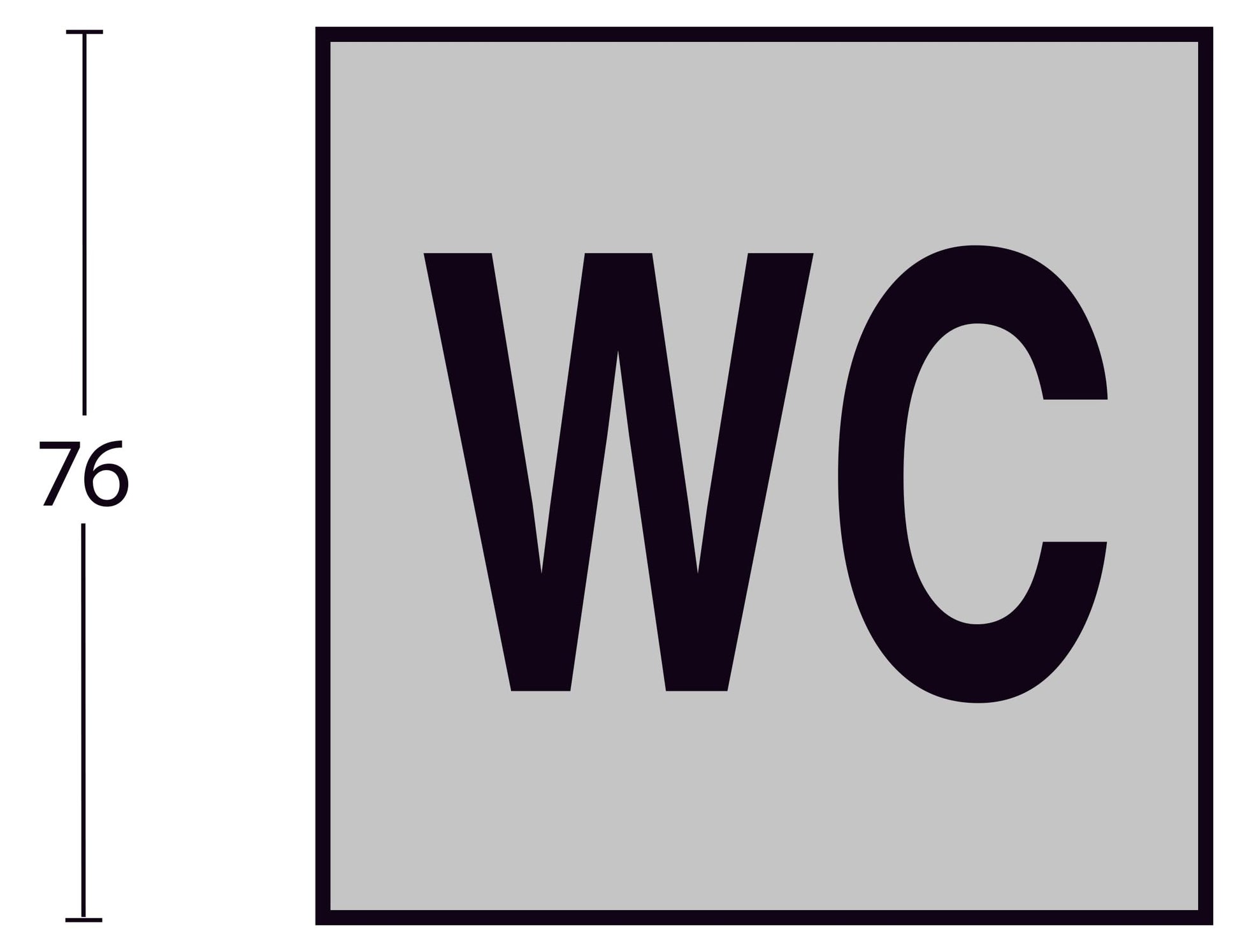 Intersteel Pictogram toilet mindervalide zelfklevend rvs geborsteld 1