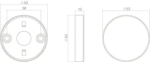 Intersteel Rozet blind mat zwart 1