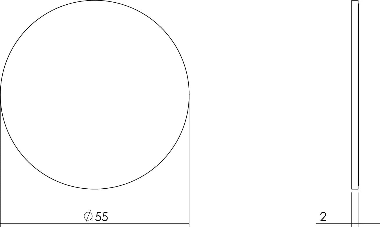 Intersteel Rozet blind rond zelfklevend mat zwart 1