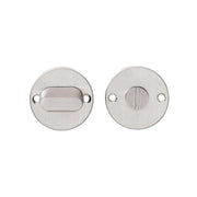 Intersteel | Rozet toilet-/badkamersluiting zonder venster met 8 mm stift | Rond | Plat | 50mm | RVS Geborsteld