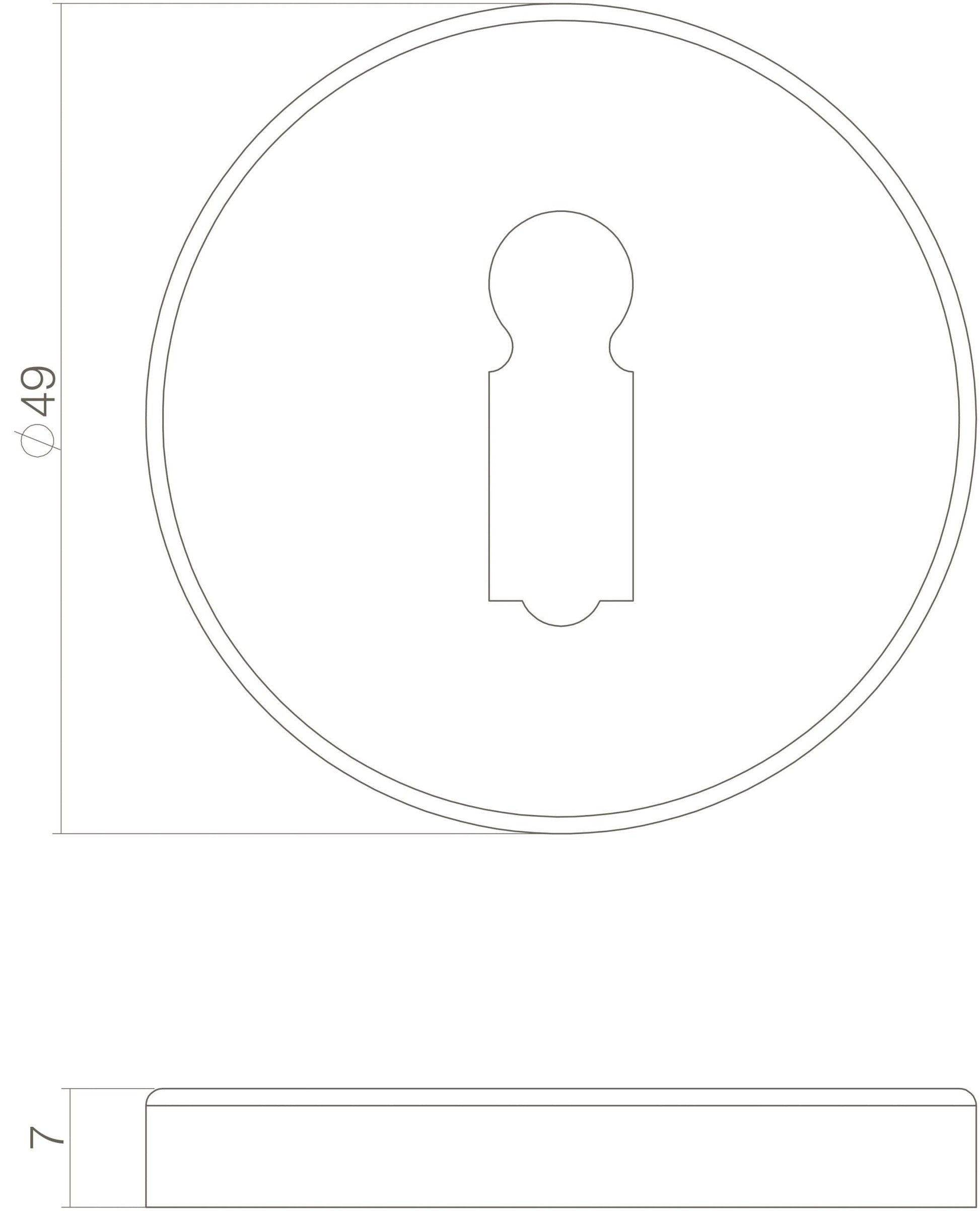 Intersteel Rozet sleutelgat rond messing getrommeld 1 scaled