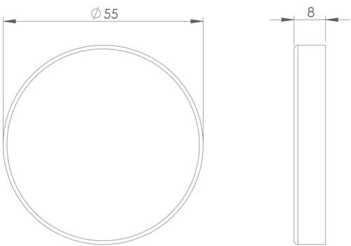 Intersteel Rozet sleutelgat rond rvs geborsteld 1