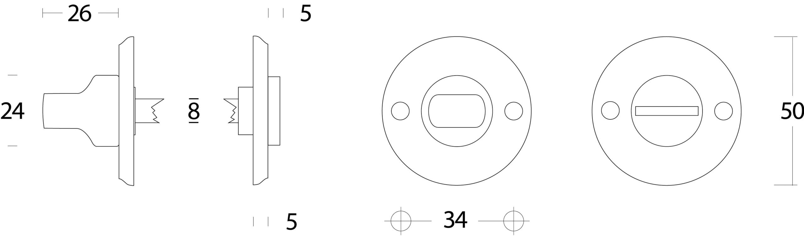 Intersteel Rozet toilet badkamersluiting schroefgat nikkel 1 scaled